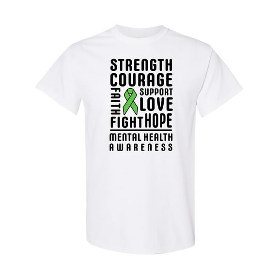 Inktastic Mental Health Awareness Strength Support Love T-Shirt