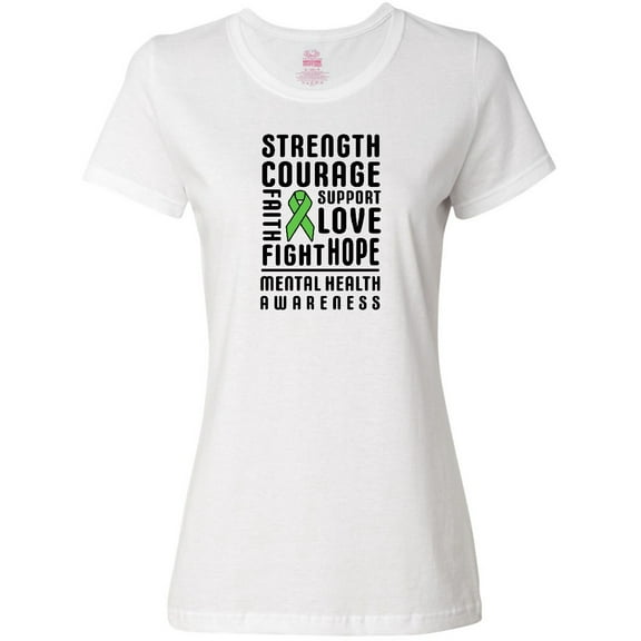 Inktastic Mental Health Awareness Strength Support Love Women's T-Shirt