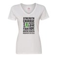 thumbnail image 1 of Inktastic Mental Health Awareness Strength Support Love Women's V-Neck T-Shirt, 1 of 5