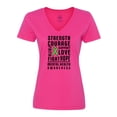 thumbnail image 1 of Inktastic Mental Health Awareness Strength Support Love Women's V-Neck T-Shirt, 1 of 5