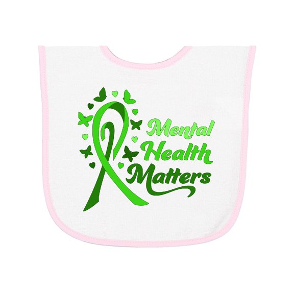 Inktastic Mental Health Matters Baby Terry Cloth Bib