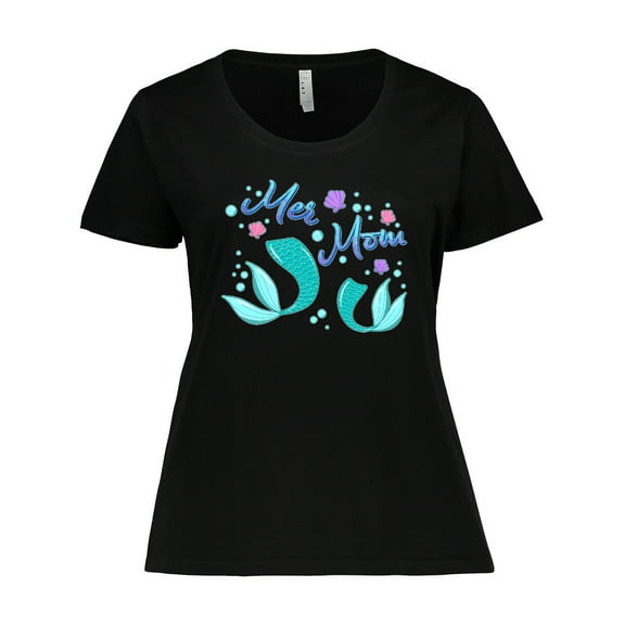 Inktastic Mer Mom Mermaid Mother and Daughter Women's Plus Size T-Shirt