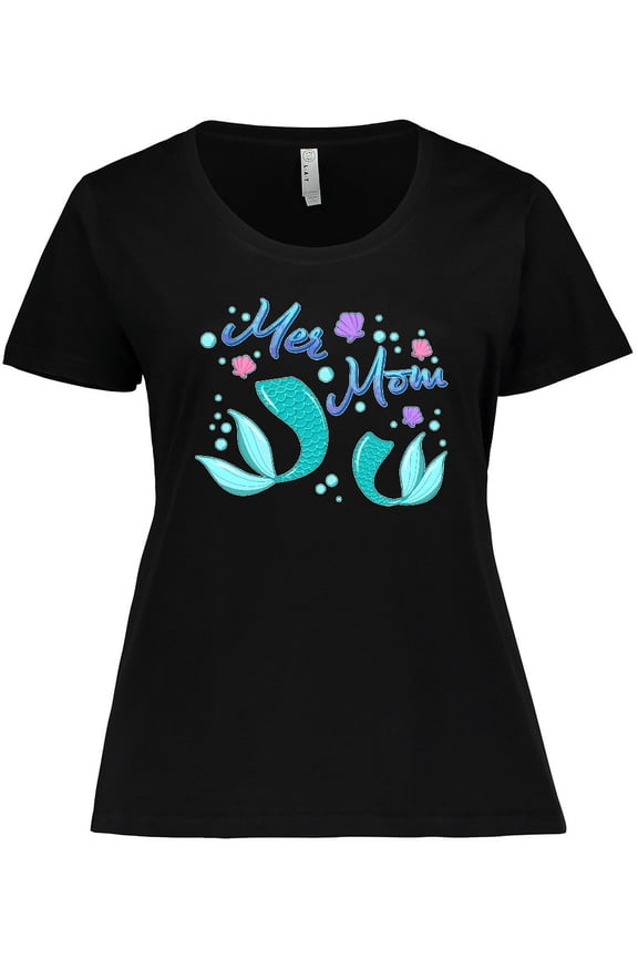 Mer Mom Mermaid Mother and Daughter Women's Plus Size T-Shirt