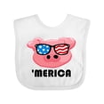 thumbnail image 1 of Inktastic Merica Pig Boys or Girls Baby Bib, 1 of 4