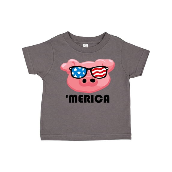Inktastic Merica Pig Boys or Girls Toddler T-Shirt