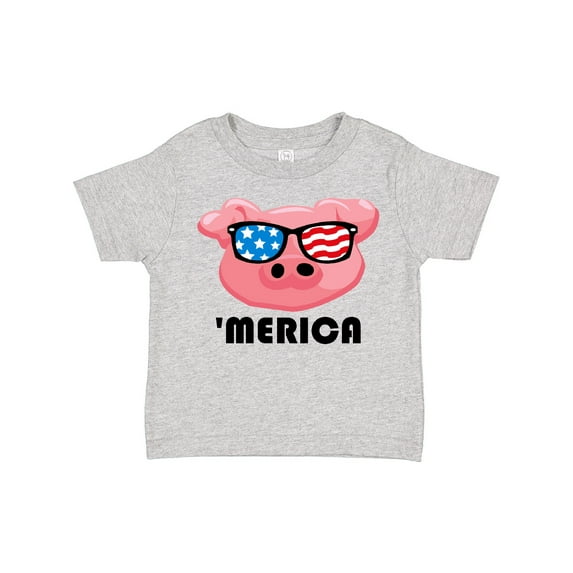 Inktastic Merica Pig Boys or Girls Toddler T-Shirt