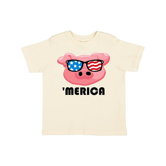 Inktastic Merica Pig Boys or Girls Toddler T-Shirt