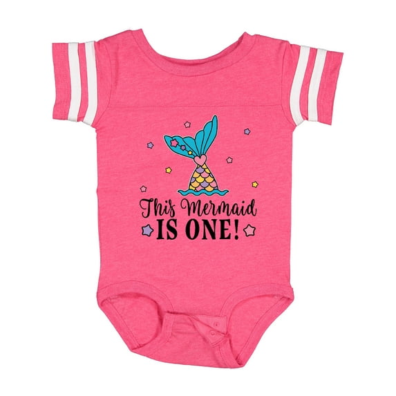 Inktastic Mermaid 1st Birthday 1 Year Old Girls Baby Bodysuit