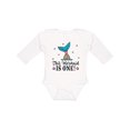 thumbnail image 1 of Inktastic Mermaid 1st Birthday 1 Year Old Girls Long Sleeve Baby Bodysuit, 1 of 5