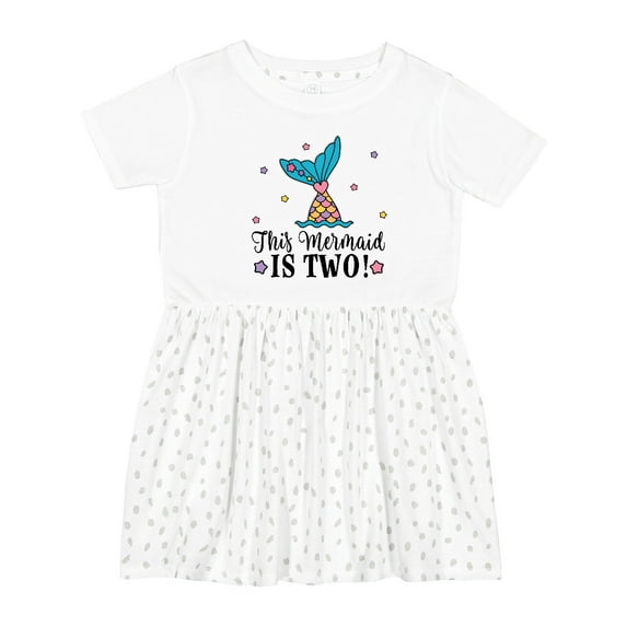 Inktastic Mermaid 2nd Birthday 2 Year Old Girls Toddler Dress