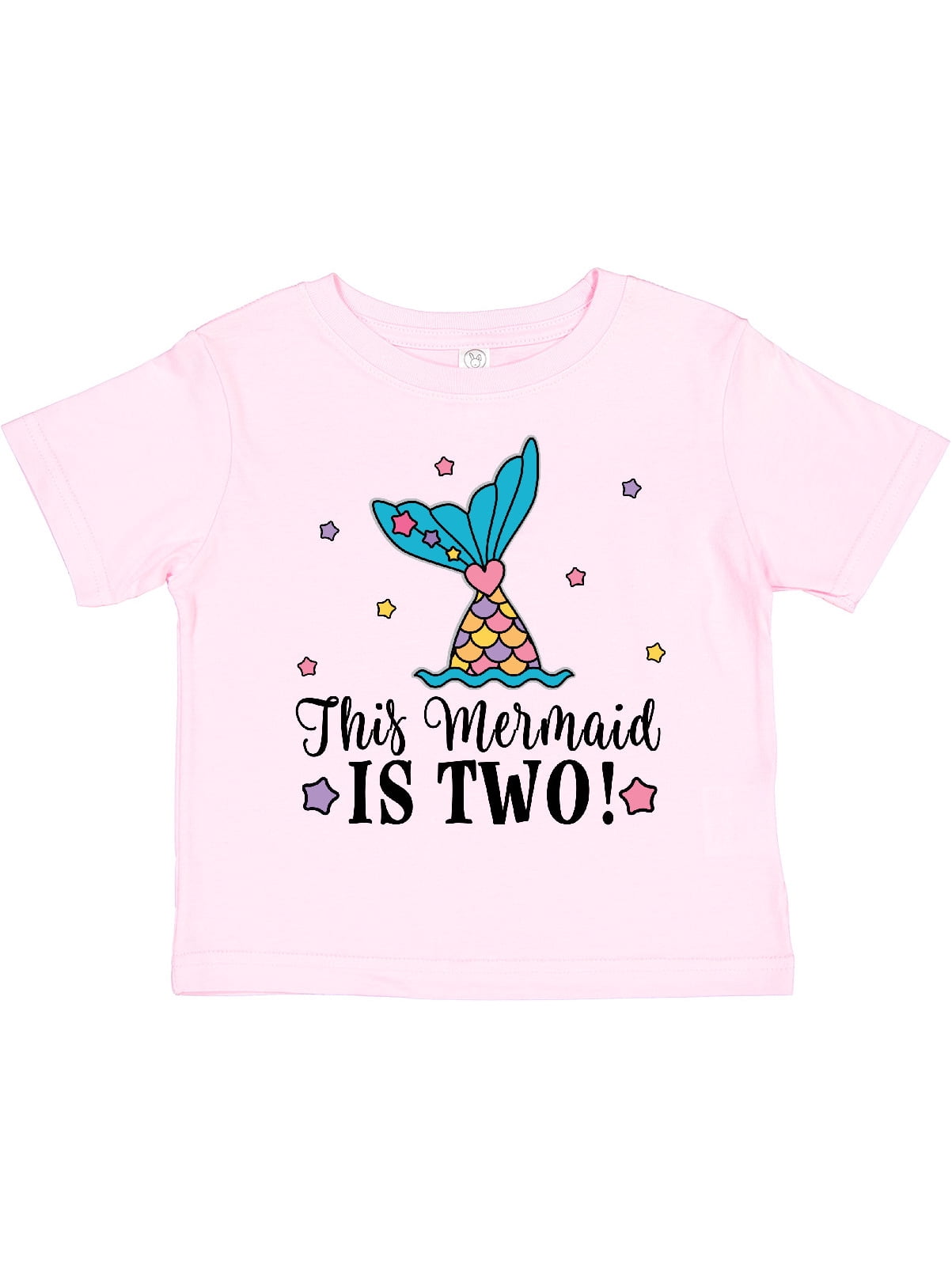 Mermaid 2nd Birthday 2 Year Old Girls Toddler T-Shirt