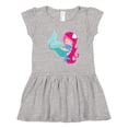thumbnail image 1 of Inktastic Mermaid And Dolphin, Mermaid With Pink Hair Girls Toddler Dress, 1 of 5