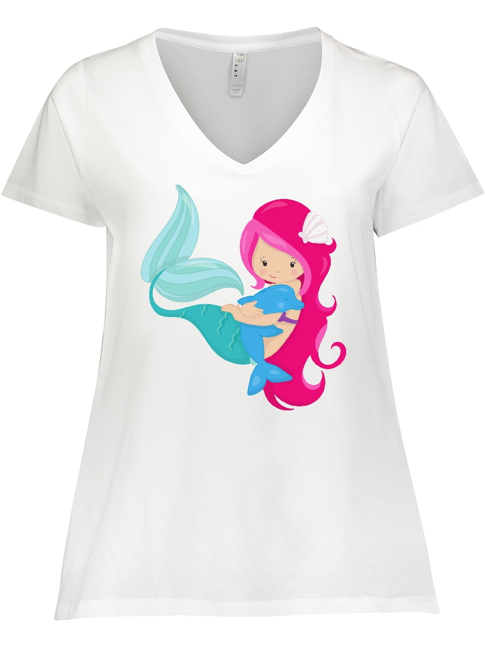Pink Girly Mermaid Teal Scales Pattern Print Women Crewneck Sweatshirt
