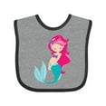 thumbnail image 1 of Inktastic Mermaid Girls Baby Bib, 1 of 4