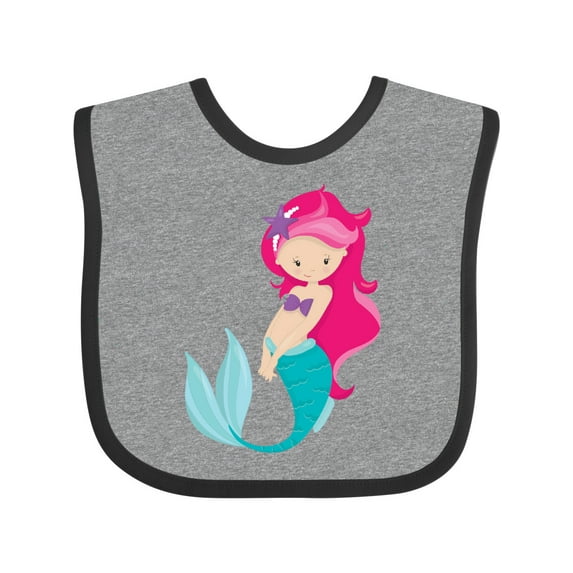 Inktastic Mermaid Girls Baby Bib