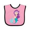 thumbnail image 1 of Inktastic Mermaid Girls Baby Bib, 1 of 4