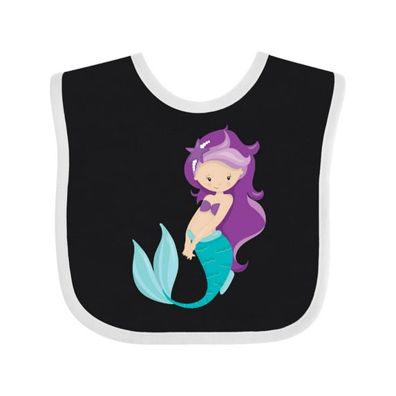 Inktastic Mermaid Girls Baby Bib