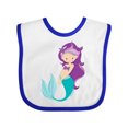 thumbnail image 1 of Inktastic Mermaid Girls Baby Bib, 1 of 4
