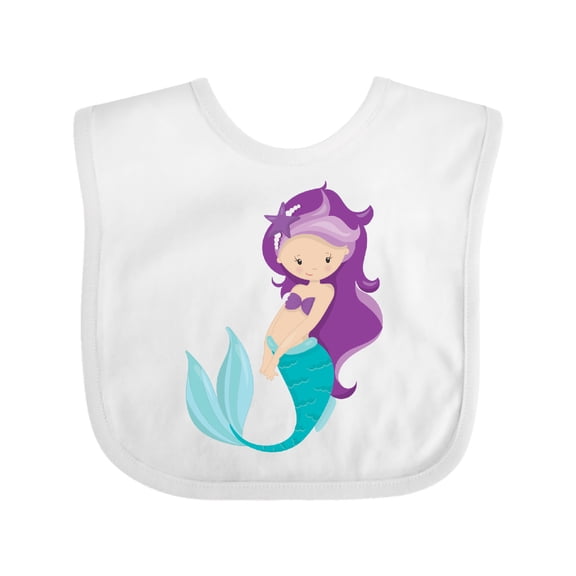 Inktastic Mermaid Girls Baby Bib