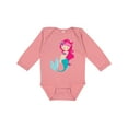 thumbnail image 1 of Inktastic Mermaid Girls Long Sleeve Baby Bodysuit, 1 of 5