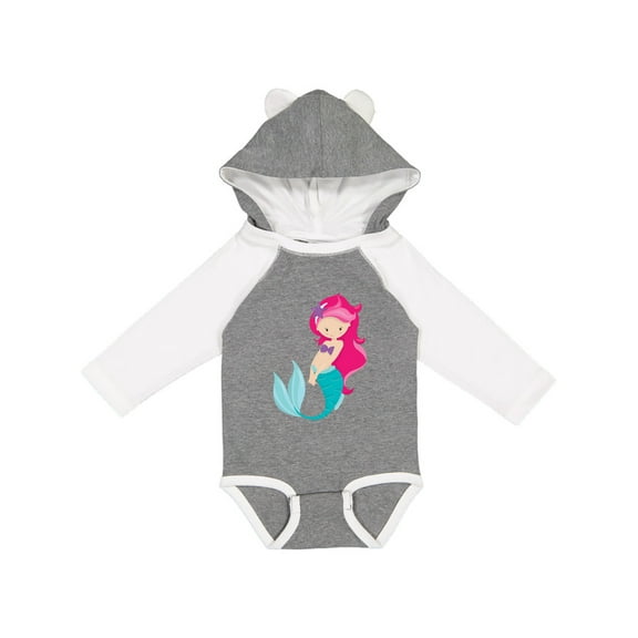 Inktastic Mermaid Girls Long Sleeve Baby Bodysuit