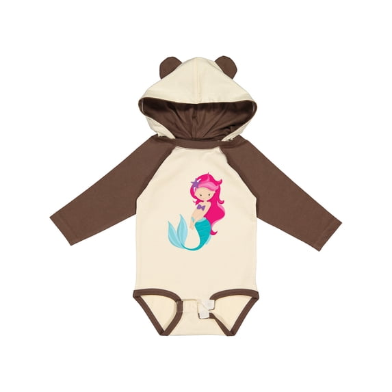 Inktastic Mermaid Girls Long Sleeve Baby Bodysuit