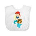 thumbnail image 1 of Inktastic Mermaid Pirate Boys or Girls Baby Bib, 1 of 4