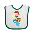 thumbnail image 1 of Inktastic Mermaid Pirate Boys or Girls Baby Bib, 1 of 4