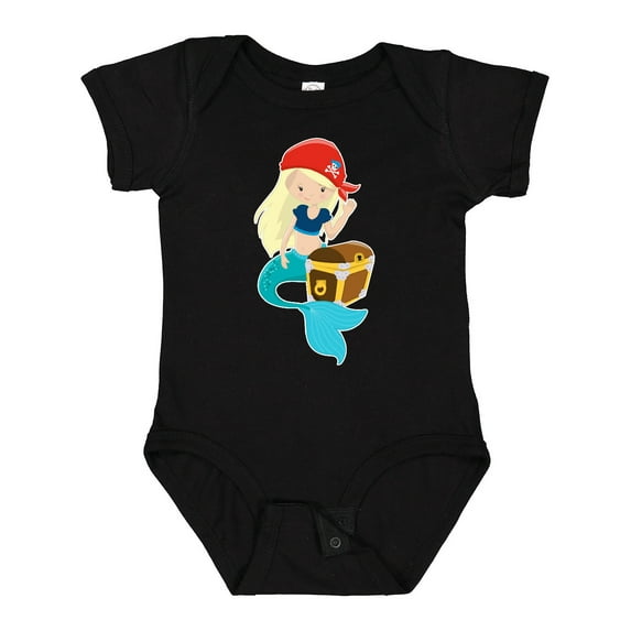 Inktastic Mermaid Pirate Boys or Girls Baby Bodysuit