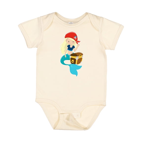 Inktastic Mermaid Pirate Boys or Girls Baby Bodysuit