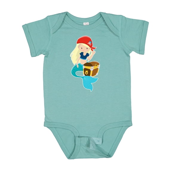 Inktastic Mermaid Pirate Boys or Girls Baby Bodysuit