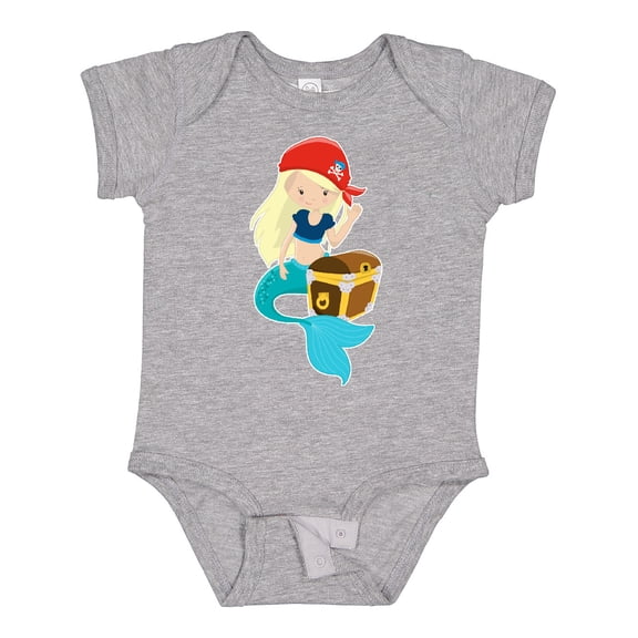 Inktastic Mermaid Pirate Boys or Girls Baby Bodysuit