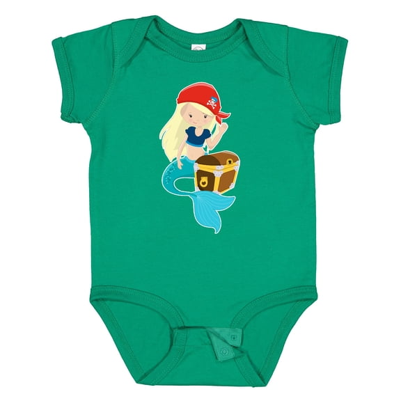 Inktastic Mermaid Pirate Boys or Girls Baby Bodysuit