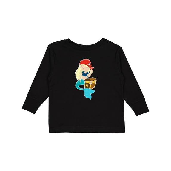 Inktastic Mermaid Pirate Boys or Girls Long Sleeve Toddler T-Shirt
