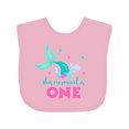 thumbnail image 1 of Inktastic Mermaid Tail 1st Birthday Girls Baby Bib, 1 of 4