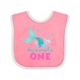 thumbnail image 1 of Inktastic Mermaid Tail 1st Birthday Girls Baby Bib, 1 of 4