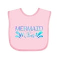 thumbnail image 1 of Inktastic Mermaid Vibes Text in Blues Boys or Girls Baby Bib, 1 of 4