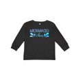 thumbnail image 1 of Inktastic Mermaid Vibes Text in Blues Boys or Girls Long Sleeve Toddler T-Shirt, 1 of 5