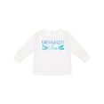 thumbnail image 1 of Inktastic Mermaid Vibes Text in Blues Boys or Girls Long Sleeve Toddler T-Shirt, 1 of 5