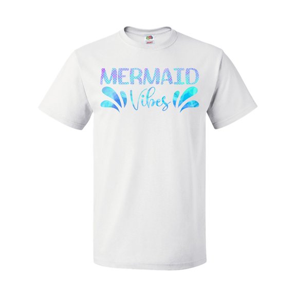 Inktastic Mermaid Vibes Text in Blues T-Shirt