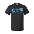 thumbnail image 1 of Inktastic Mermaid Vibes Text in Blues T-Shirt, 1 of 5
