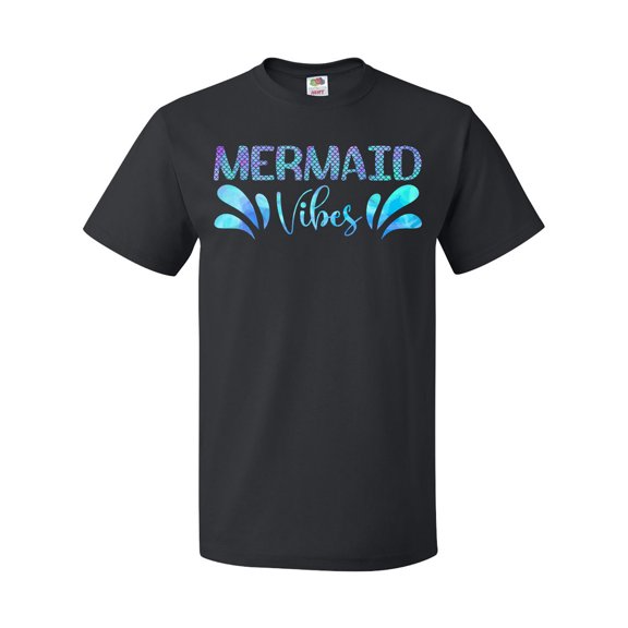Inktastic Mermaid Vibes Text in Blues T-Shirt