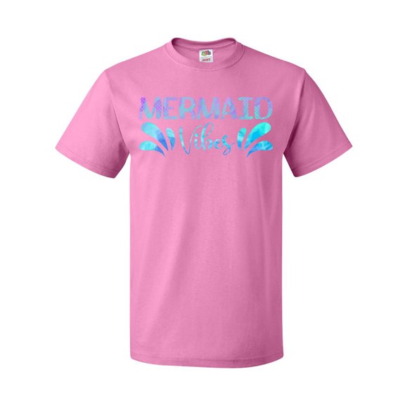 Inktastic Mermaid Vibes Text in Blues T-Shirt