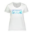 thumbnail image 1 of Inktastic Mermaid Vibes Text in Blues Women's Plus Size T-Shirt, 1 of 5