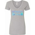 thumbnail image 1 of Inktastic Mermaid Vibes Text in Blues Women's V-Neck T-Shirt, 1 of 5