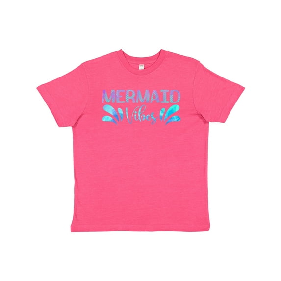 Inktastic Mermaid Vibes Text in Blues Youth T-Shirt