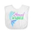 thumbnail image 1 of Inktastic Mermaid Vibes- mermaid tail Girls Baby Bib, 1 of 4