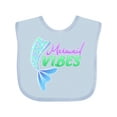 thumbnail image 1 of Inktastic Mermaid Vibes- mermaid tail Girls Baby Bib, 1 of 4