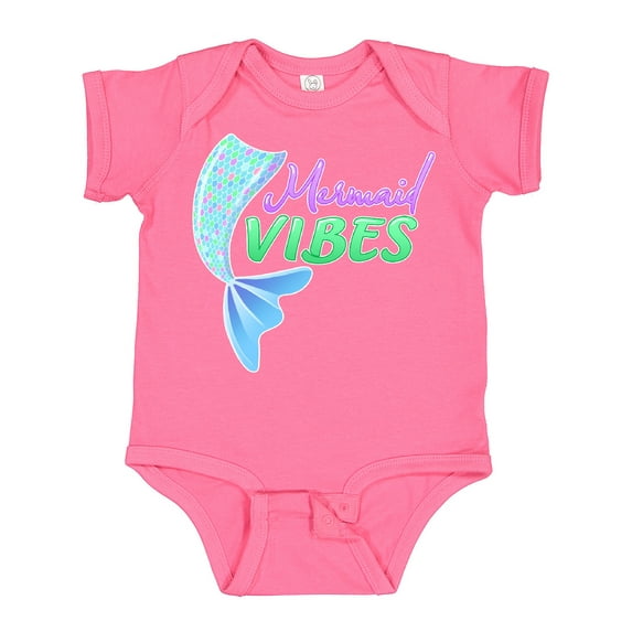 Inktastic Mermaid Vibes- mermaid tail Girls Baby Bodysuit