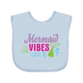 thumbnail image 1 of Inktastic Mermaid Vibes with Tail and Seashell Girls Baby Bib, 1 of 4
